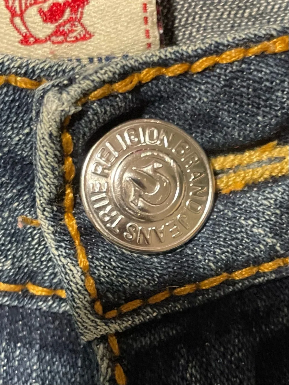 Vintage True Religion Becky Big T Bootcut Jeans Sz 25 Made in USA Y2K Low Rise - Picture 7 of 9